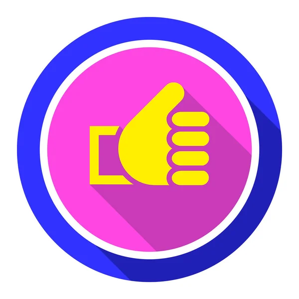 Thumbs up, bright color — Stock Vector