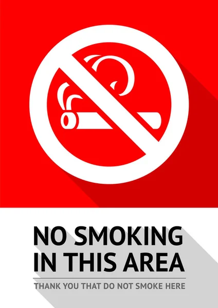 Hiç sigara içen poster — Stok Vektör