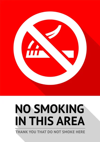 Geen roker-poster — Stockvector