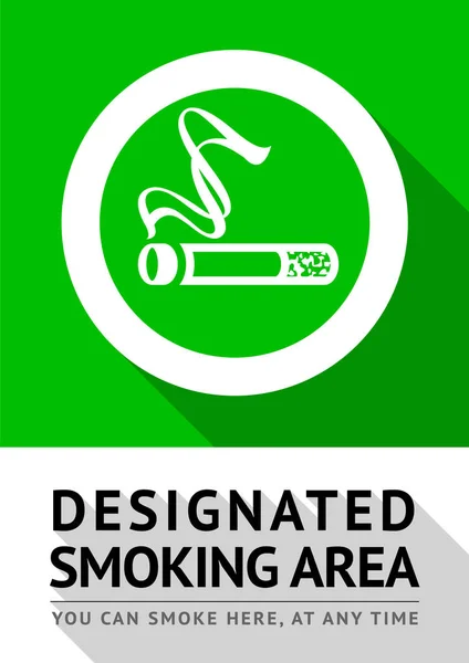 Smoking area poster — Stock Vector