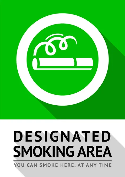Zone fumeurs affiche — Image vectorielle
