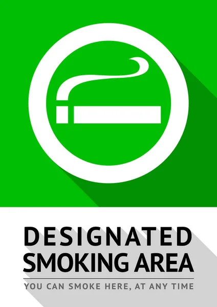 Cartel zona de fumadores — Archivo Imágenes Vectoriales