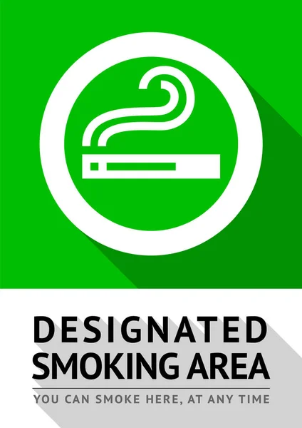 Smoking area poster — Stock Vector