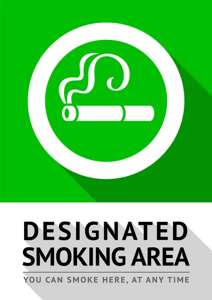 Smoking area poster — Stock Vector