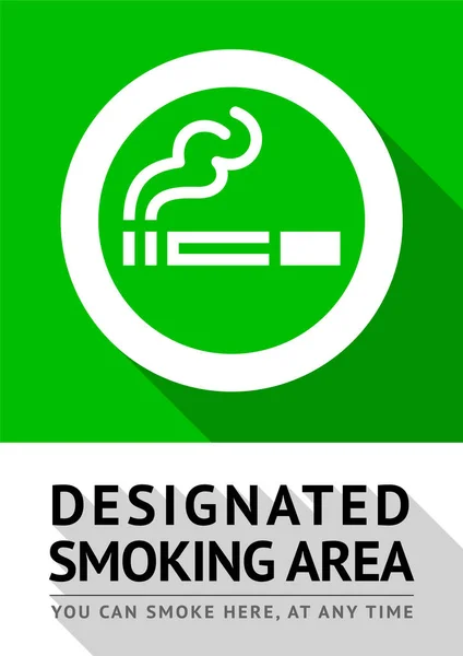 Smoking area poster — Stock Vector