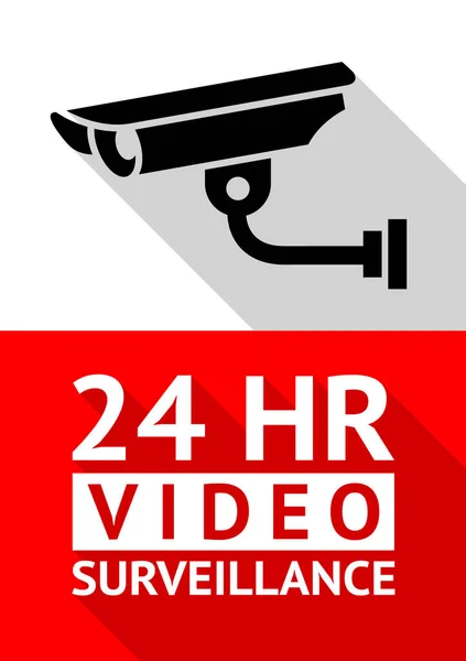 Pegatina de videovigilancia — Vector de stock