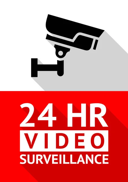 Video gözetim sticker — Stok Vektör