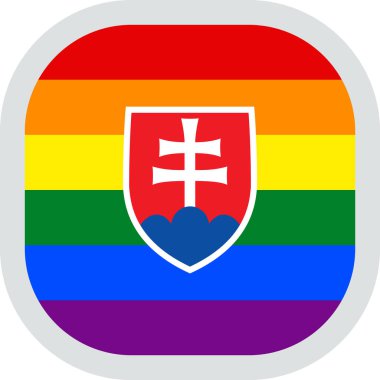 bayraklı yuvarlak kare lgbt