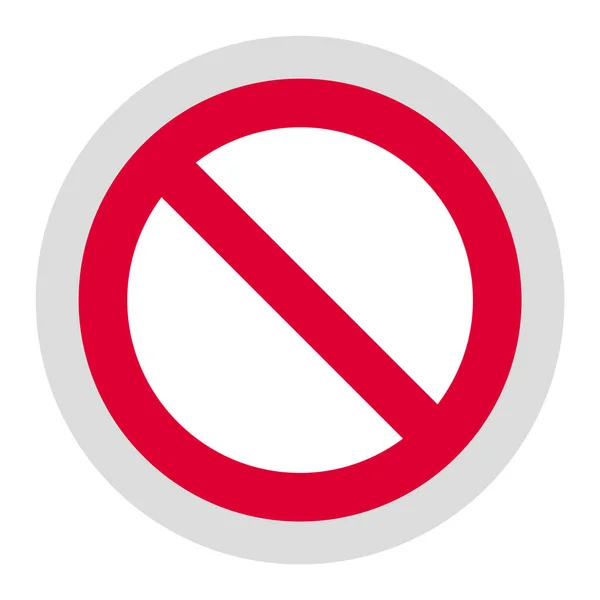 Forbidden sign, modern round sticker — Stock Vector