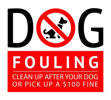 Köpek pisliği yok, park için modern çıkartma