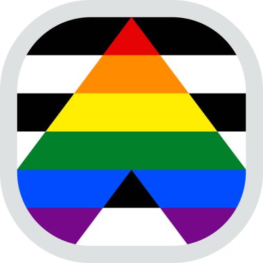 bayraklı yuvarlak kare lgbt