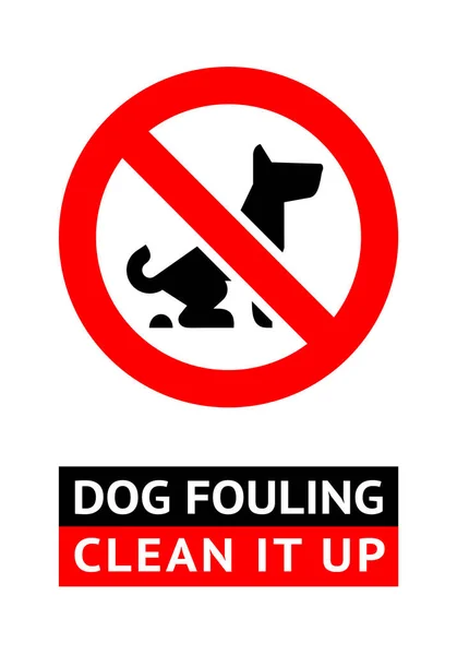 Nessun segno di fouling del cane, concetto o banner reale — Vettoriale Stock