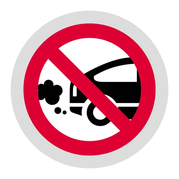 Signe interdit, autocollant rond moderne — Image vectorielle