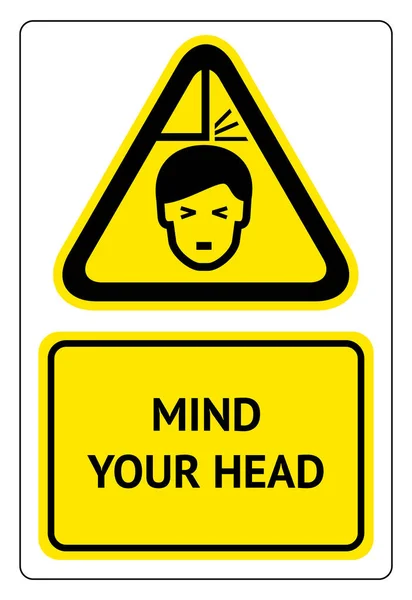 Mind your head sign — Stock Vector