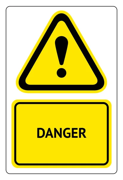 Hazard warning attention sign — Stock Vector