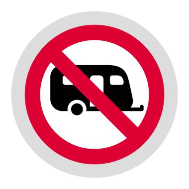 Yasak tabela, modern yuvarlak çıkartma