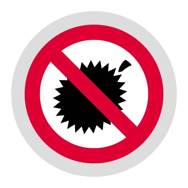 Forbidden sign, modern round sticker — Stock Vector