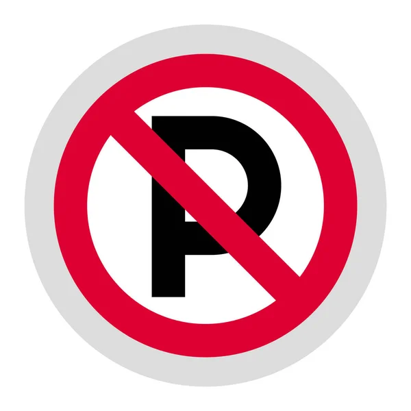 Signo prohibido, pegatina redonda moderna — Vector de stock