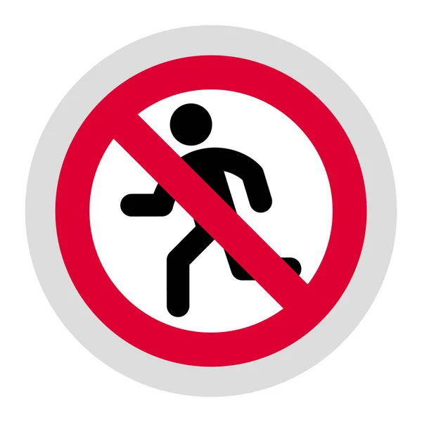 Signe interdit, autocollant rond moderne — Image vectorielle
