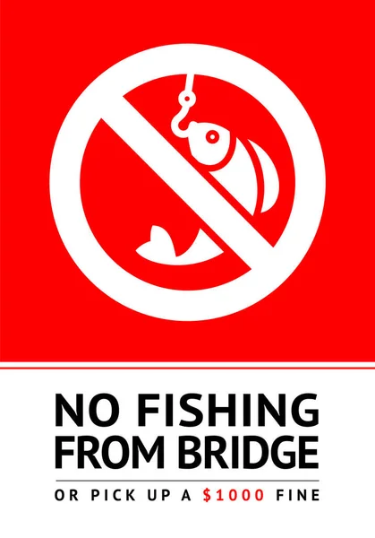Etiqueta No pesca, ilustración vectorial para imprimir — Archivo Imágenes Vectoriales