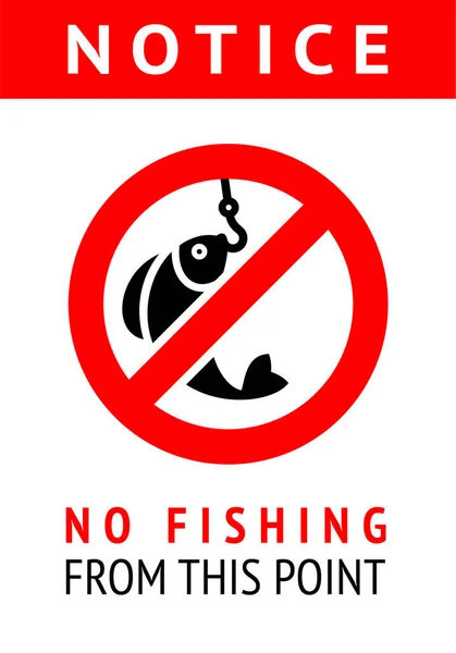 Étiquette Pas de pêche, illustration vectorielle à imprimer — Image vectorielle