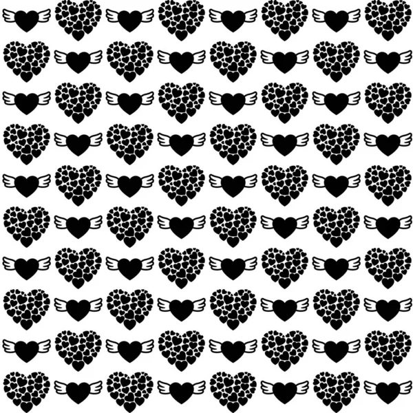 Love pattern with little hearts — ストックベクタ