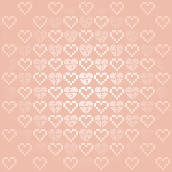 Holiday bakgrund med rosa hjärtan — Stock vektor