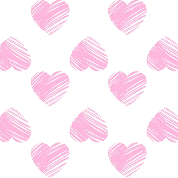 Valentine's day. Seamless pattern with hearts, — ストックベクタ