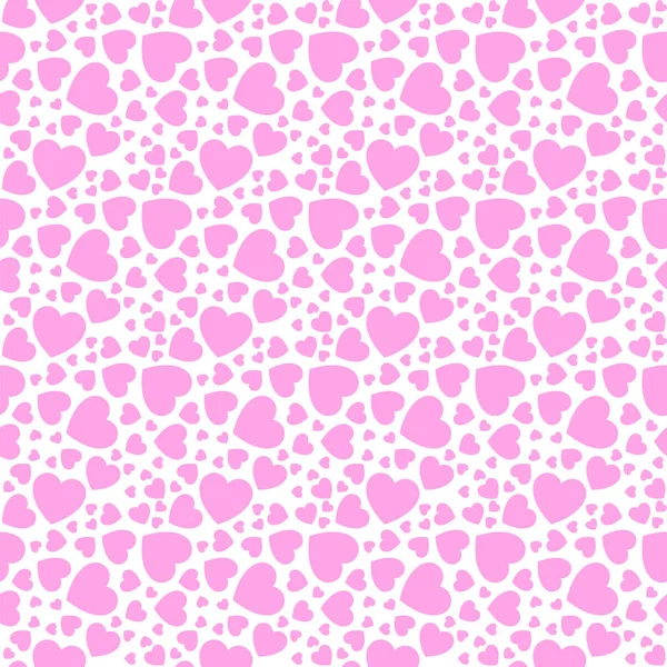 Seamless pattern with pink hearts — Stock Vector