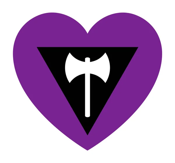 拉布拉多女同性恋骄傲旗 白色背景上的心形图标 矢量插图 — 图库矢量图片