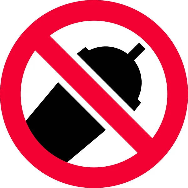 Никакой таблички "Пластиковый стаканчик запрещен", современный круглый шарф — стоковый вектор