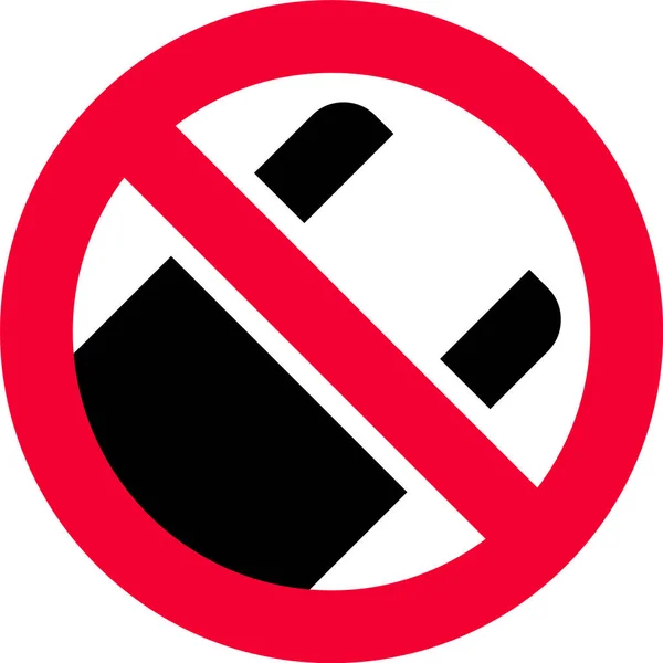 Hay Bolsa Plástico Señal Prohibida Etiqueta Engomada Redonda Moderna — Archivo Imágenes Vectoriales