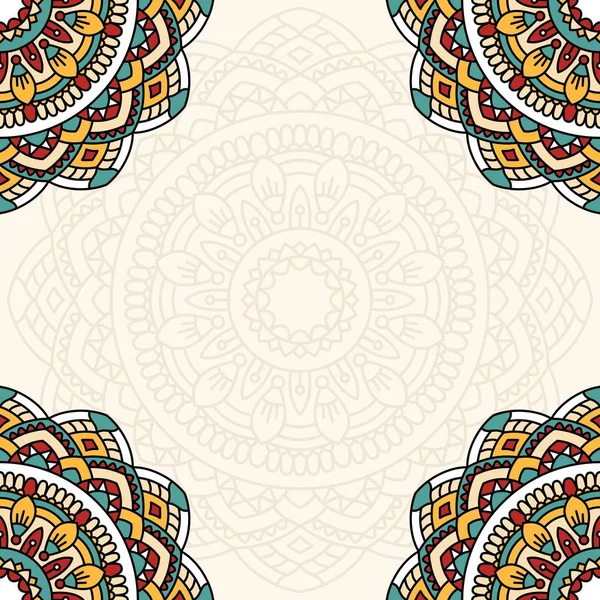 Patrón oriental con mandala .. — Vector de stock