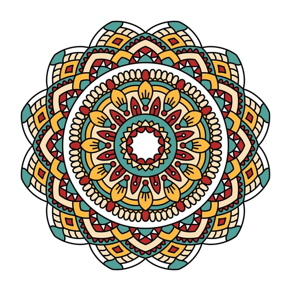 Mandala. Patrón redondo ornamental . — Archivo Imágenes Vectoriales