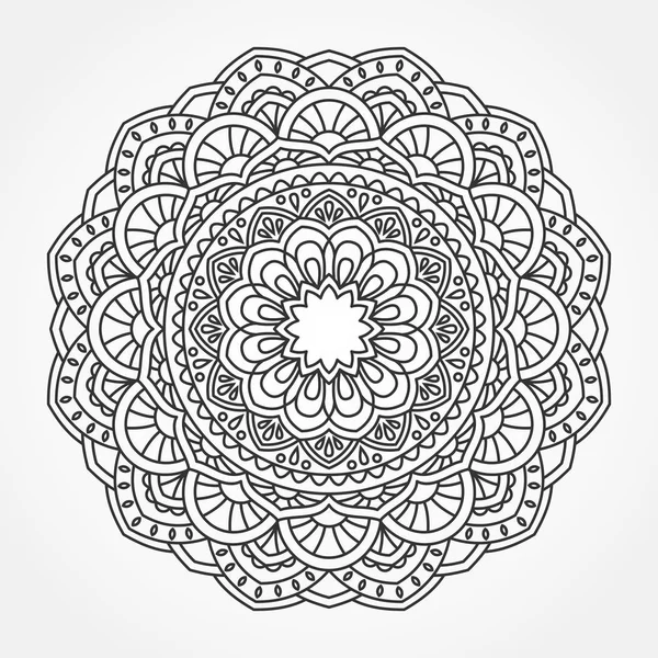 Mandala. Patrón redondo ornamental . — Vector de stock