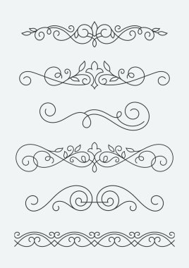 Kaligrafi dekoratif elemanlar.