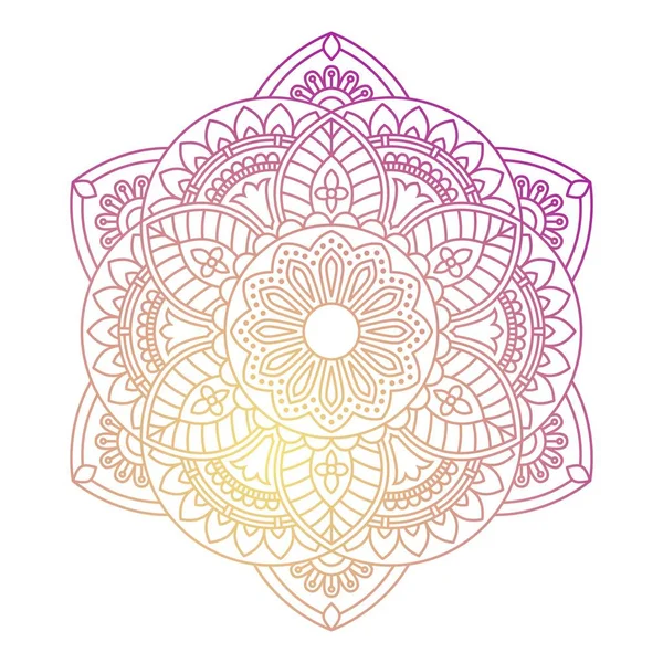 Mandala. Patrón redondo ornamental . — Archivo Imágenes Vectoriales