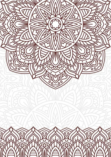 Carte de invitație cu mandala . — Vector de stoc