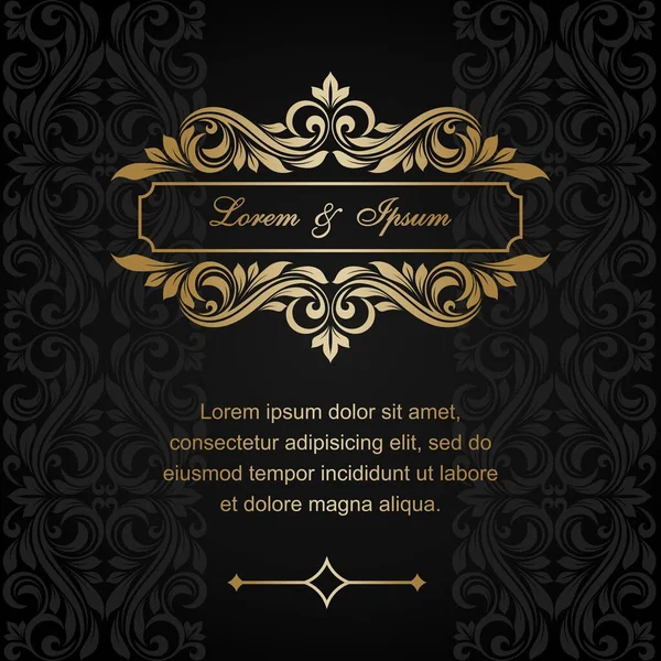 Vintage invitation card. Template for greeting cards and invitations Stock Vector