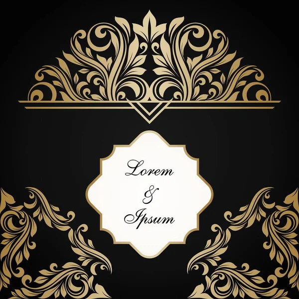 Vintage invitation card. Template for greeting cards and invitations Vectorbeelden