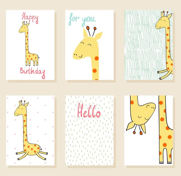 Vector schattig giraffe — Stockvector