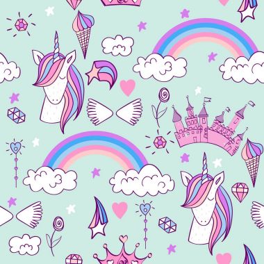 Sihirli şirin tek boynuzlu at