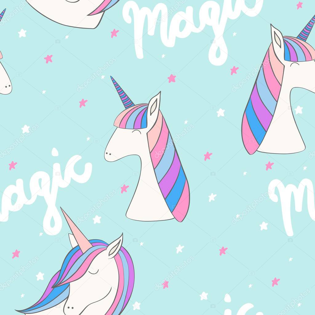 Magic cute unicorn