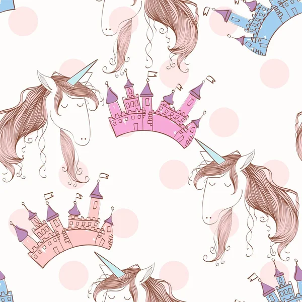 Magic drăguț unicorn — Vector de stoc