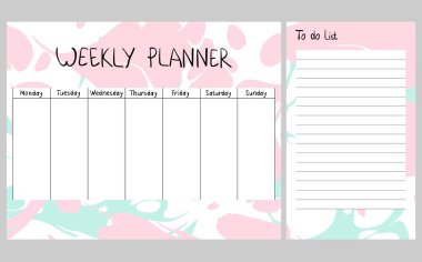 Soyut haftalık planlayıcısı