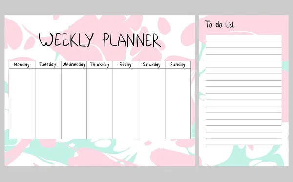 Αφηρημένη εβδομαδιαίο planner — Διανυσματικό Αρχείο