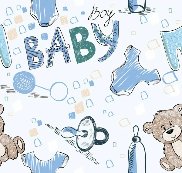 Baby 's naadloos patroon — Stockvector