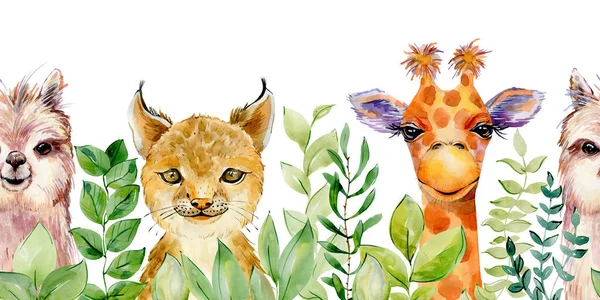 Animali acquerello illustrazione — Foto Stock