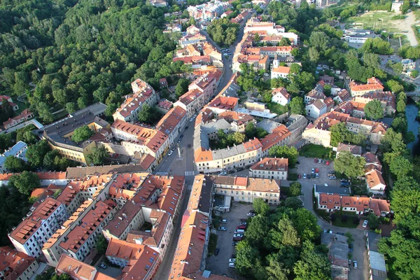 Uzupis district in Vilnius from above — Stock Photo, Image