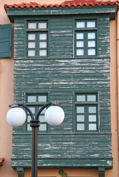 Detail of wooden building in Rhetymno — 스톡 사진